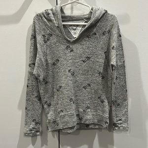 T2 Love Girls Hooded Unicorn Light Sweater- gray size 4